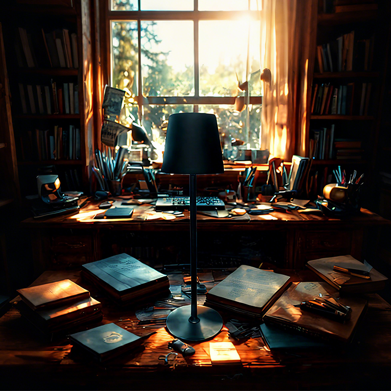 Why is a table lamp more suitable for long-term reading?